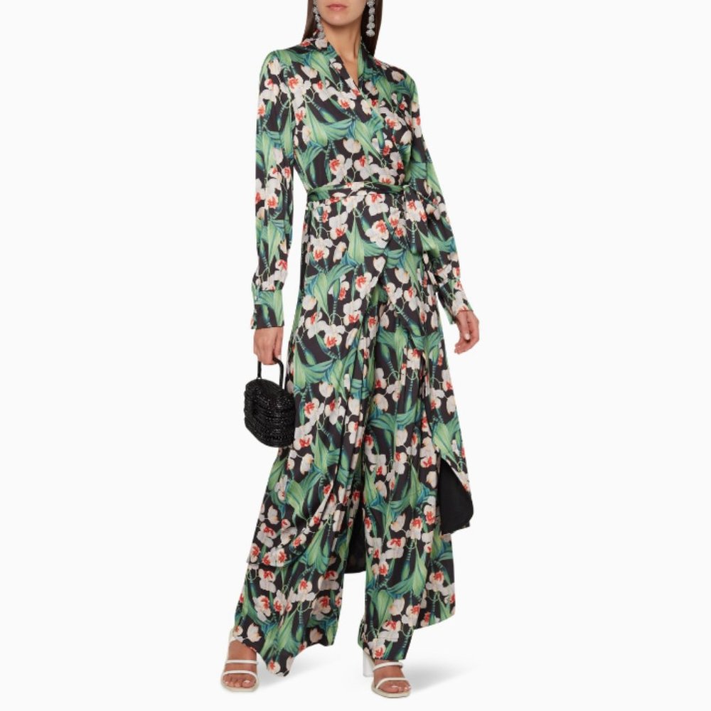 PATBO Floral Hi-Low Wrap Blouse - Picture 2 of 8